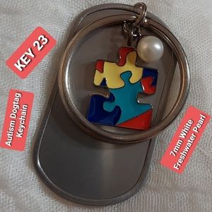 VANTEL PEARLS AUTISM DOGTAG KEYCHAIN